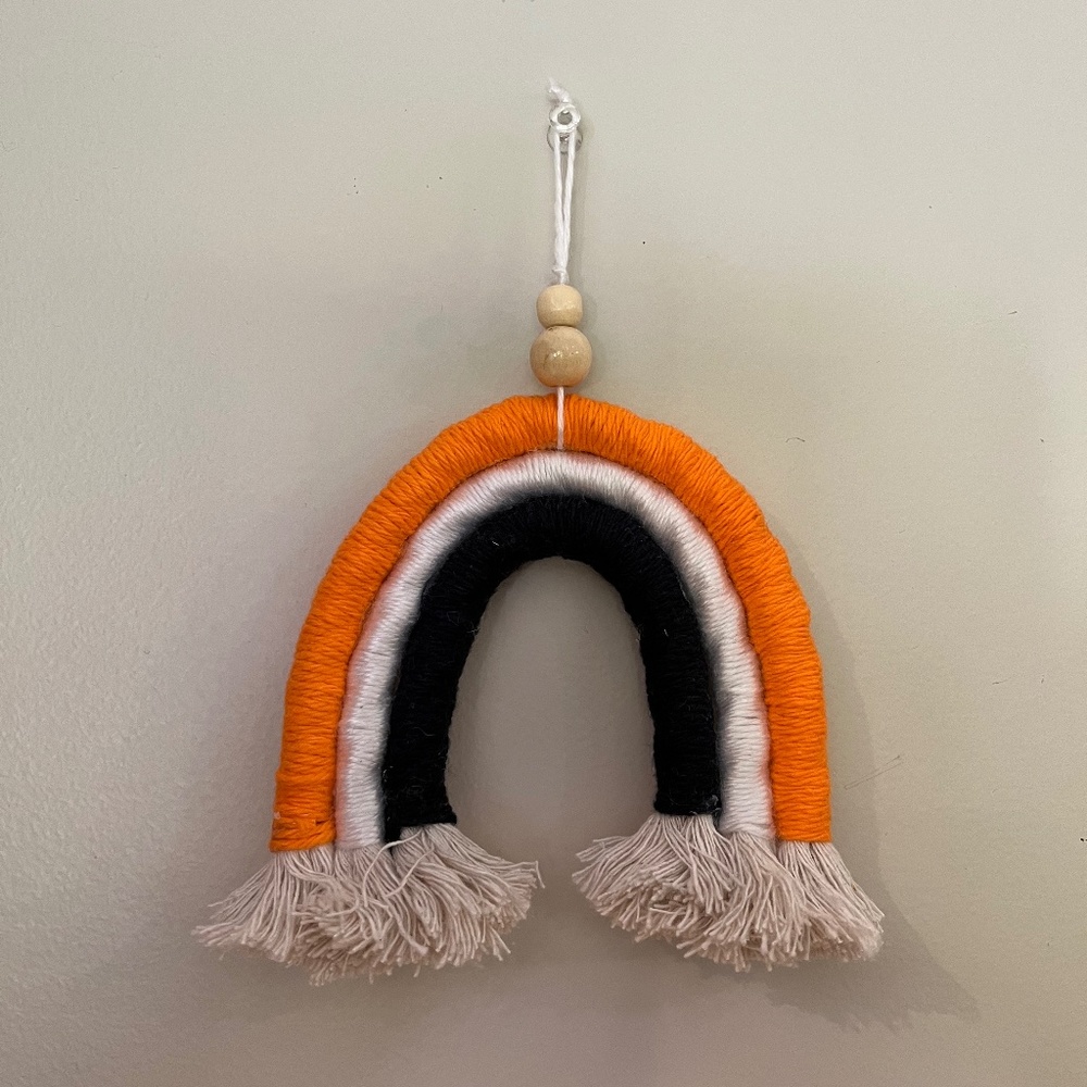 Halloween Macrame Rainbow - handmade